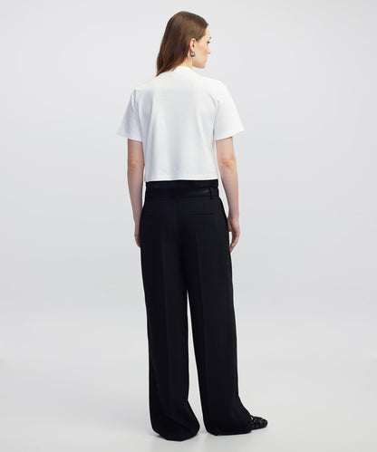 Saten Mix Wide Leg Fit Pantolon