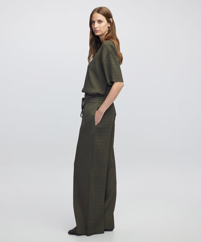 Elastik Bel Dokulu Pantolon