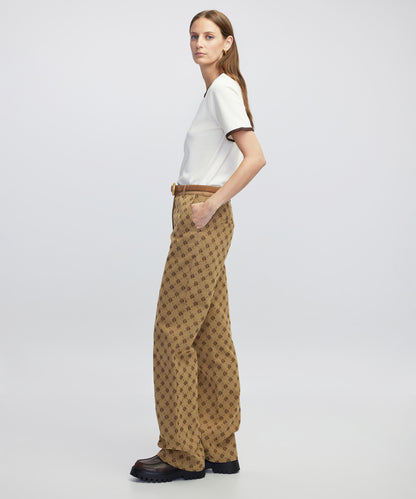 Monogram Jakarlı Pantolon