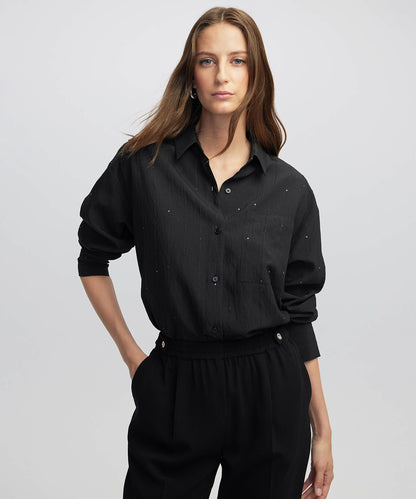 Elastik Bel Düğmeli Pantolon