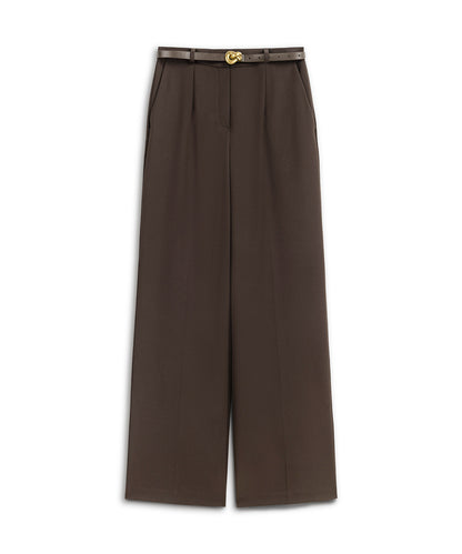 Wide Leg Fit Kemer Aksesuarlı Pantolon