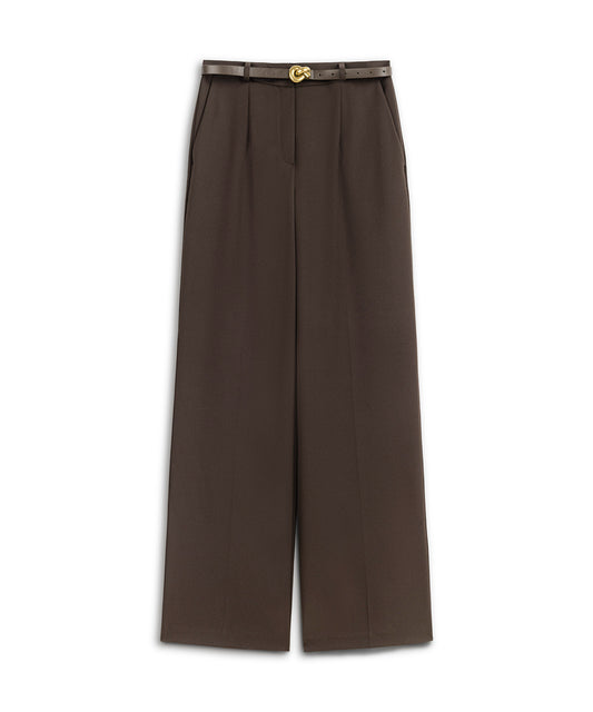 Wide Leg Fit Kemer Aksesuarlı Pantolon