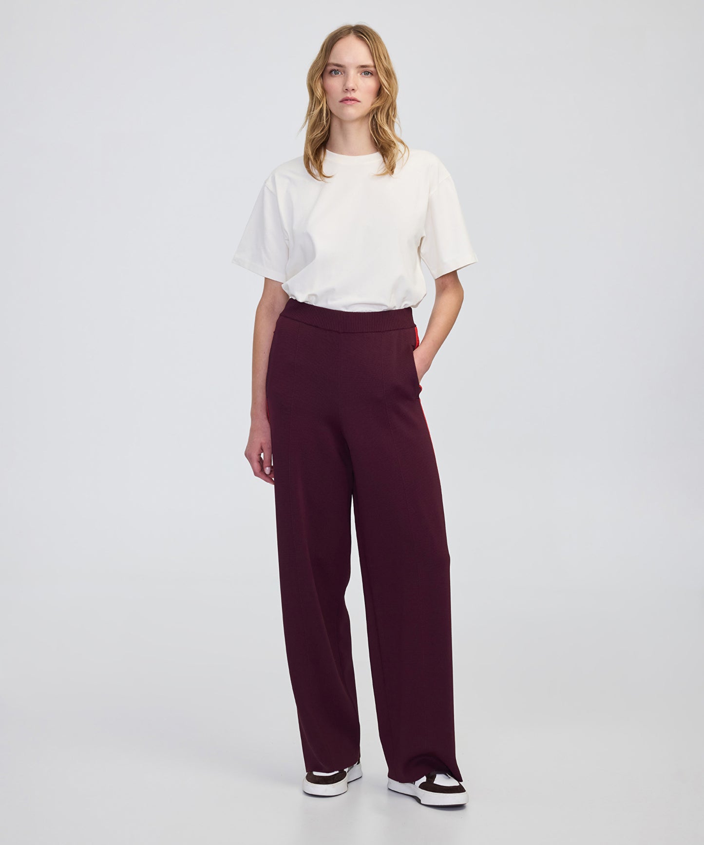 Colorblock Wide Leg Fit Pantolon