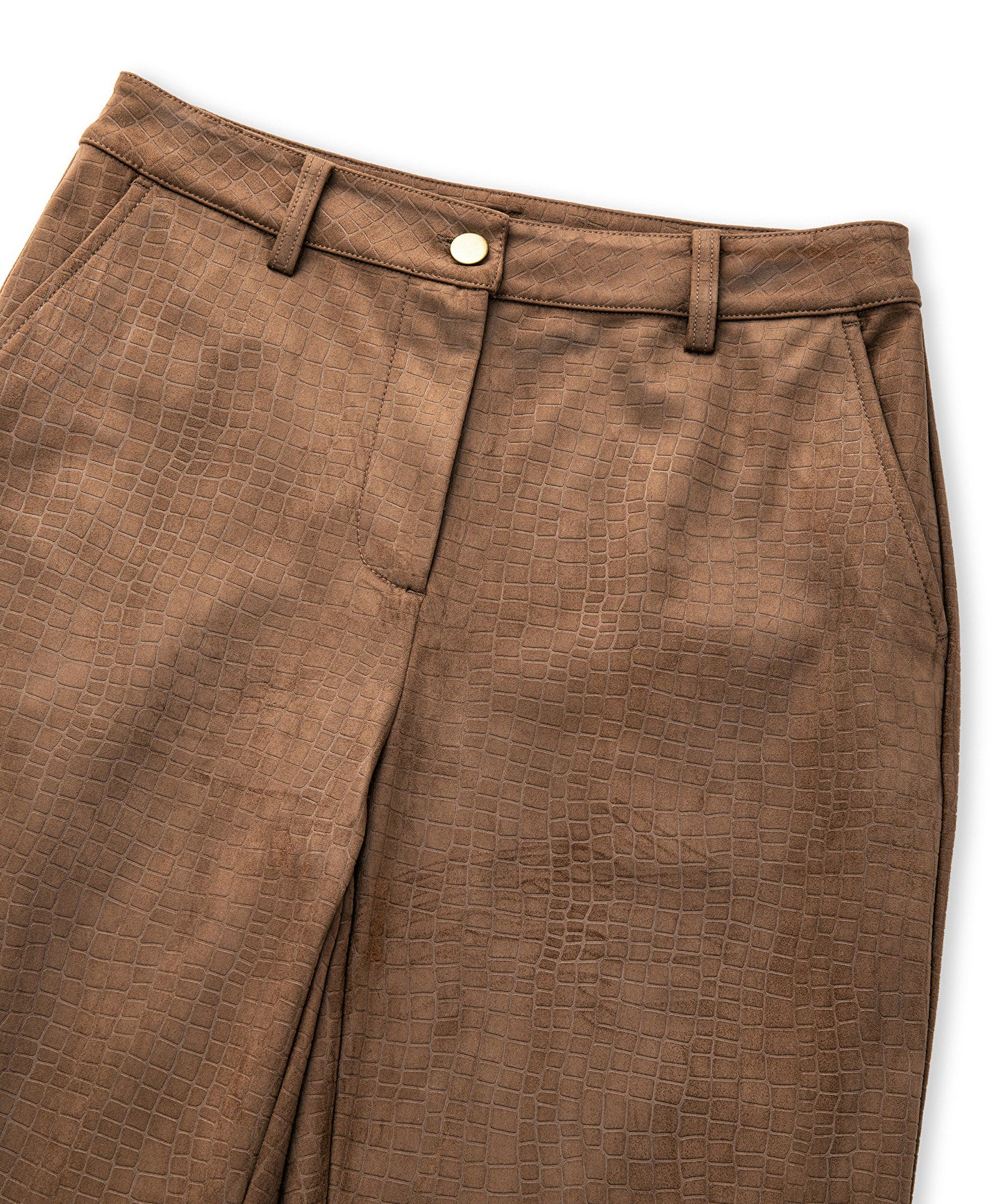 Timsah Derisi Görünümlü Pantolon