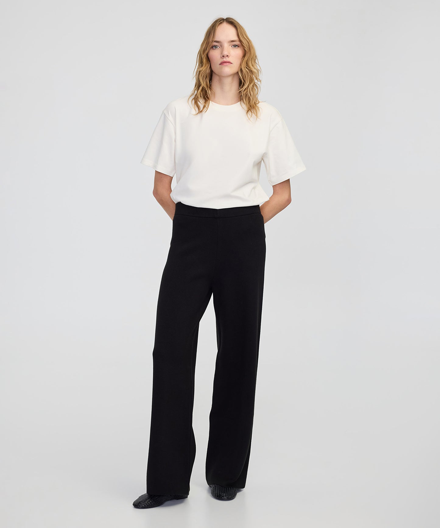 Wide Leg Fit Triko Pantolon