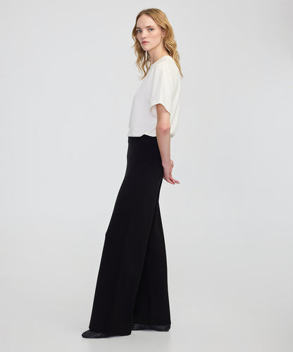 Wide Leg Fit Triko Pantolon