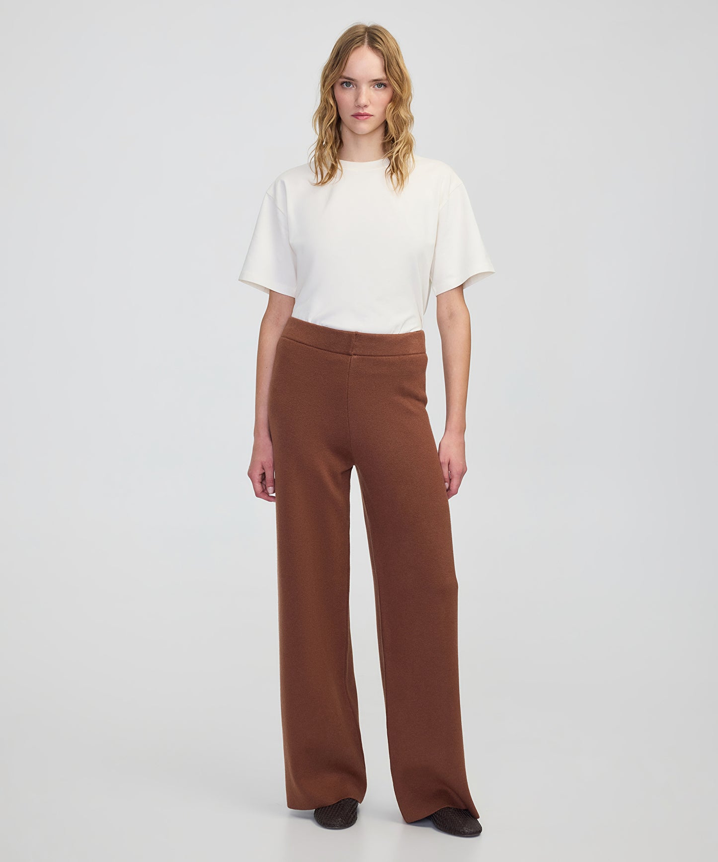 Wide Leg Fit Triko Pantolon