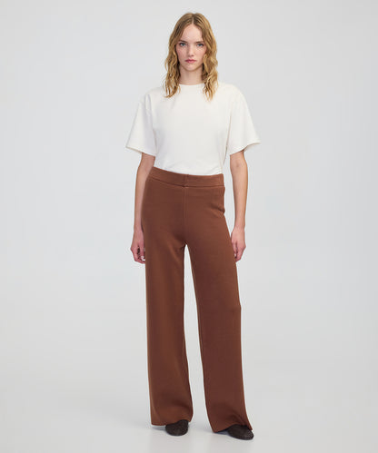 Wide Leg Fit Triko Pantolon