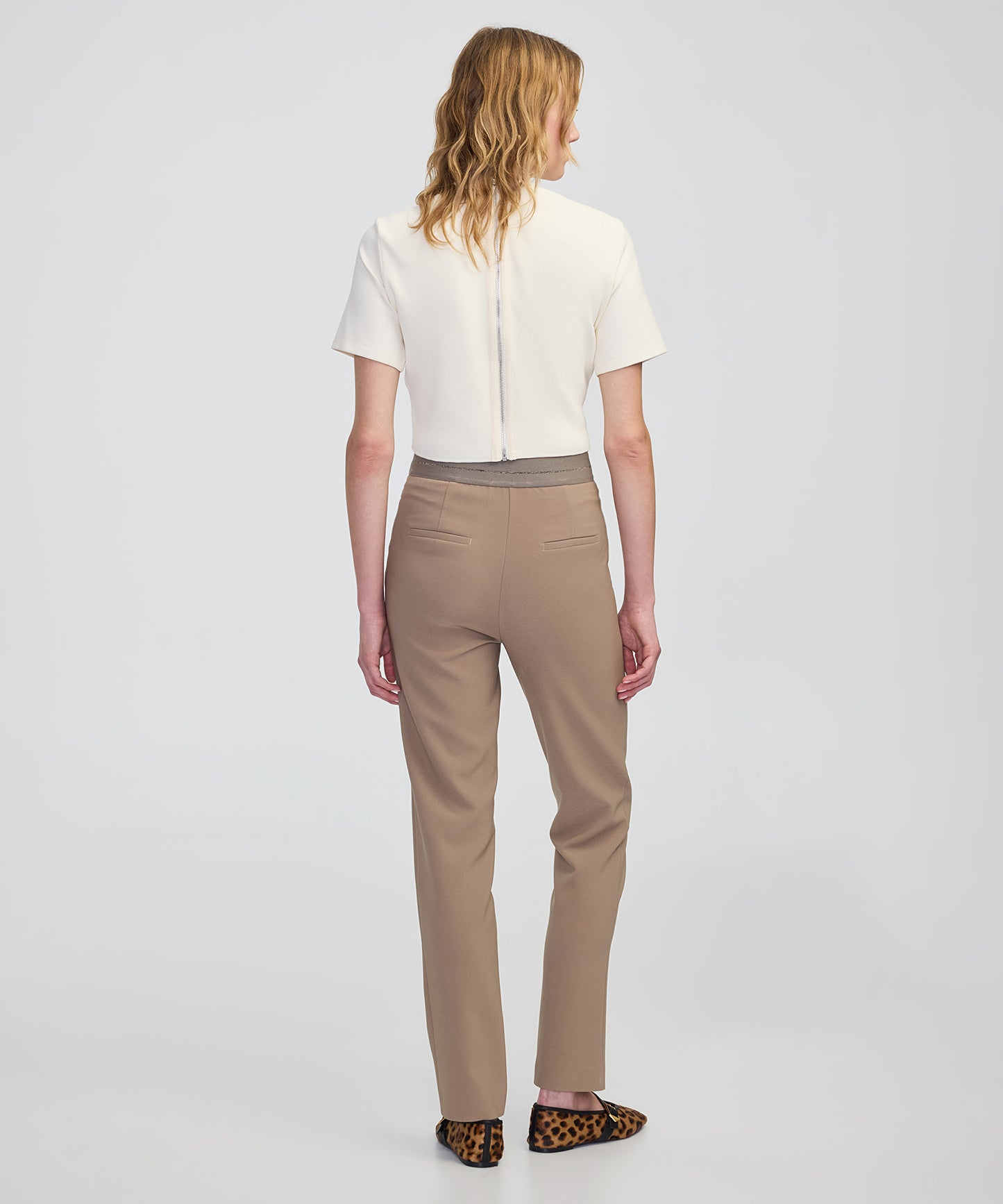 Parlak Şeritli Skinny Fit Pantolon