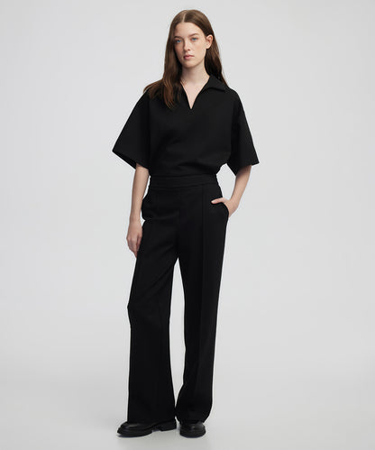 Elastik Bel Wide Leg Fit Pantolon