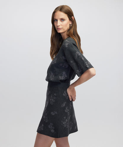 Nakışlı Triko Etek