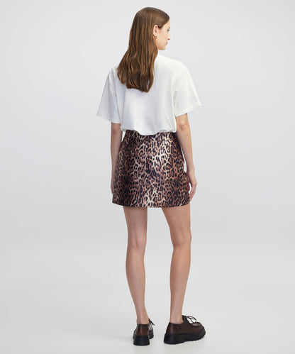 Leopar Desen Mini Etek