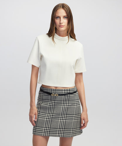 Ekose Desen Mini Etek