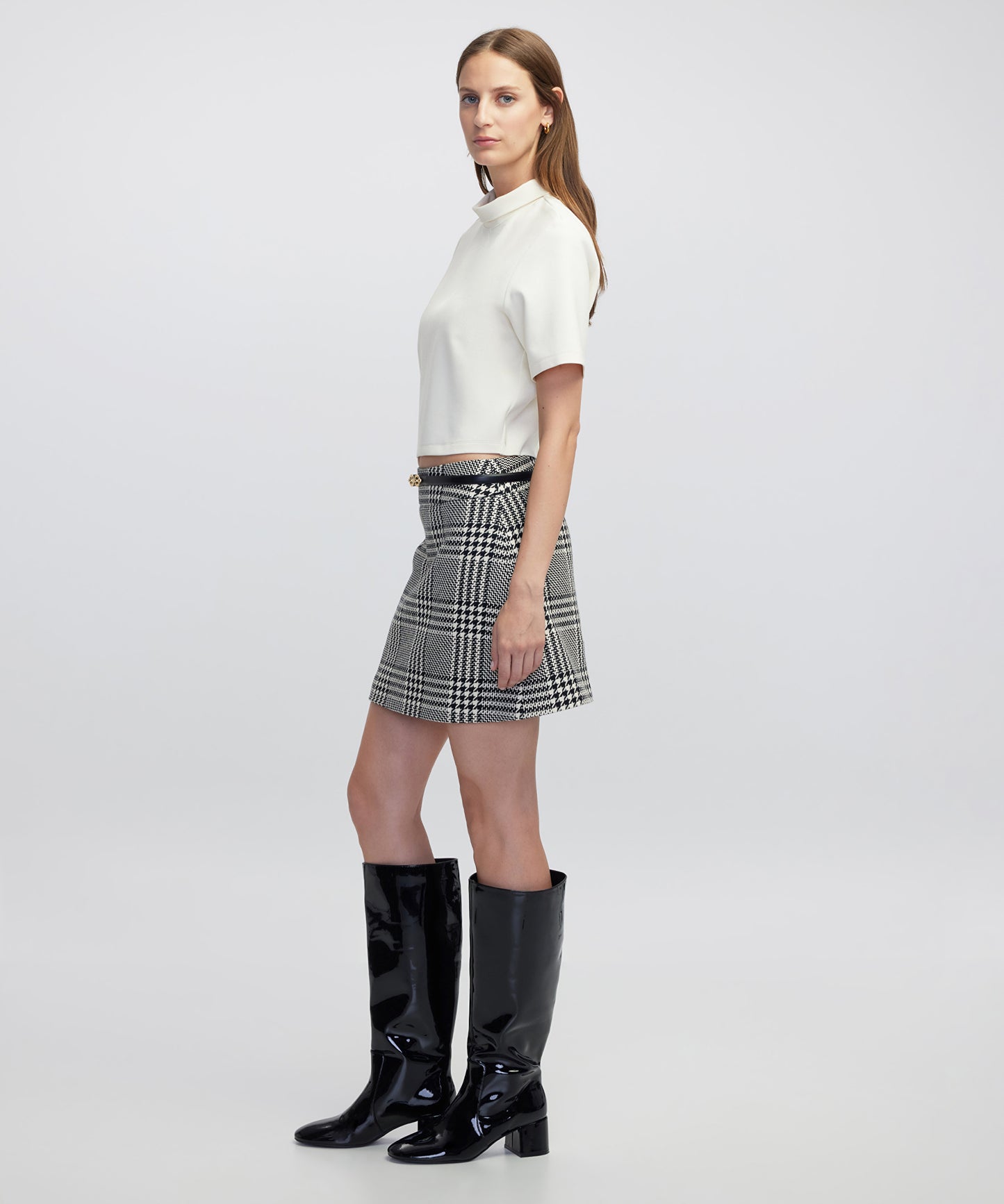 Ekose Desen Mini Etek