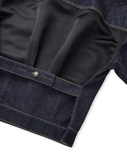 Saten Mix Denim Ceket