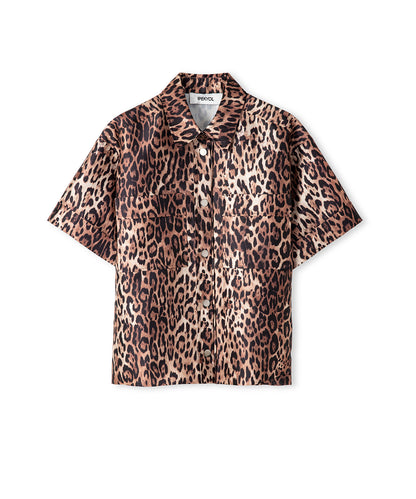 Leopar Desen Gömlek Ceket
