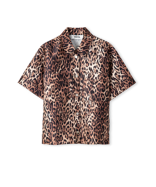 Leopar Desen Gömlek Ceket