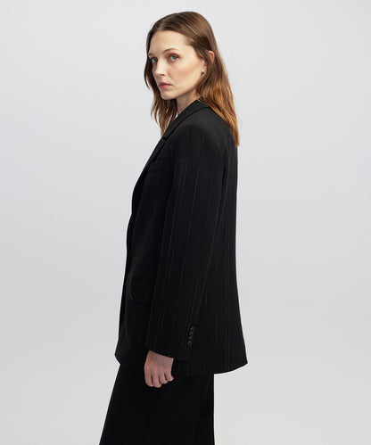 Hotfix Şeritli Blazer