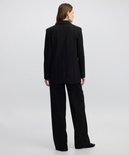Hotfix Şeritli Blazer