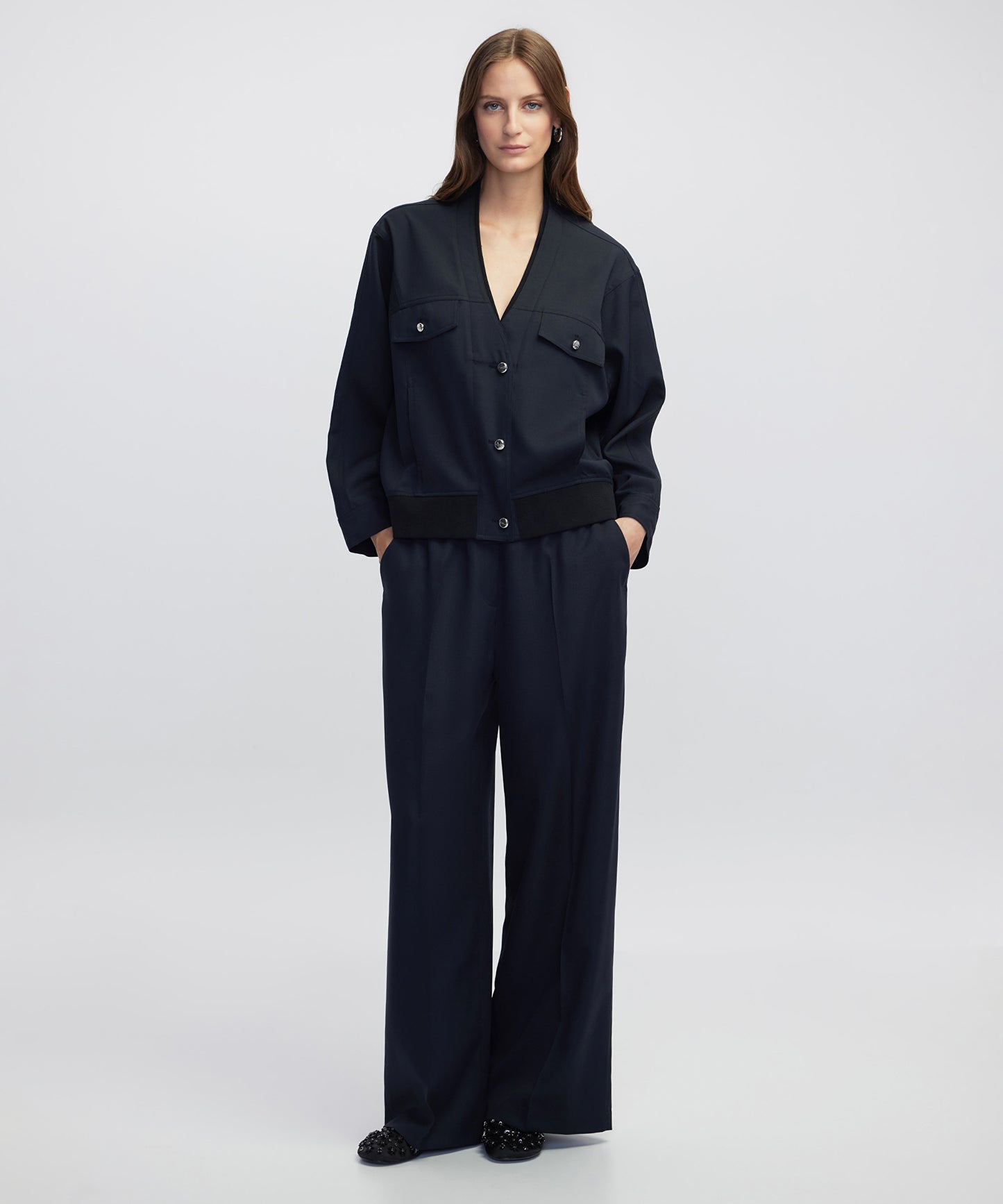 Kumaş Mix Bomber Ceket