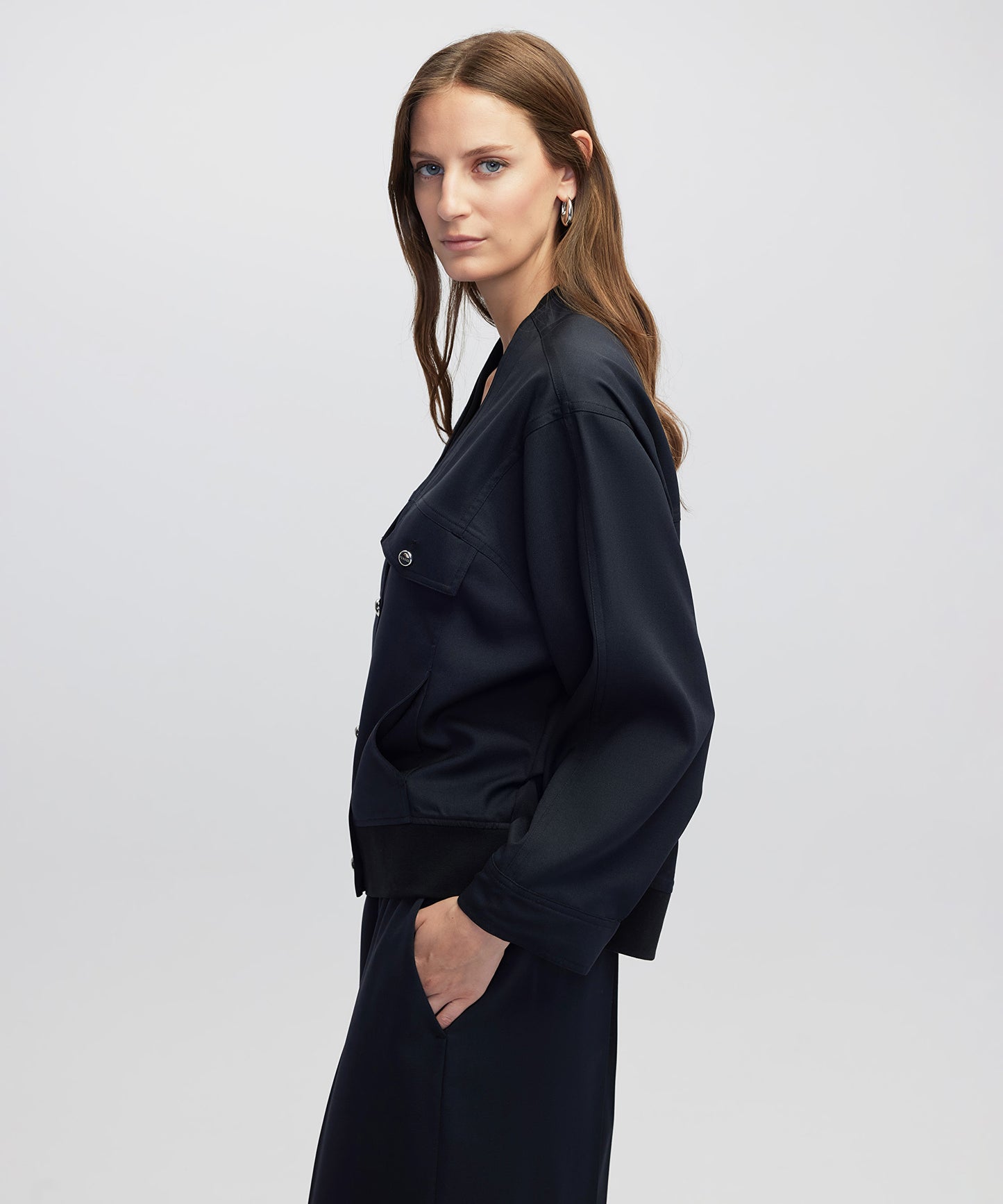 Kumaş Mix Bomber Ceket