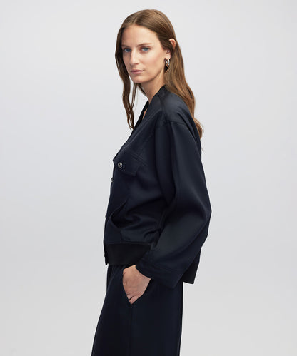 Kumaş Mix Bomber Ceket