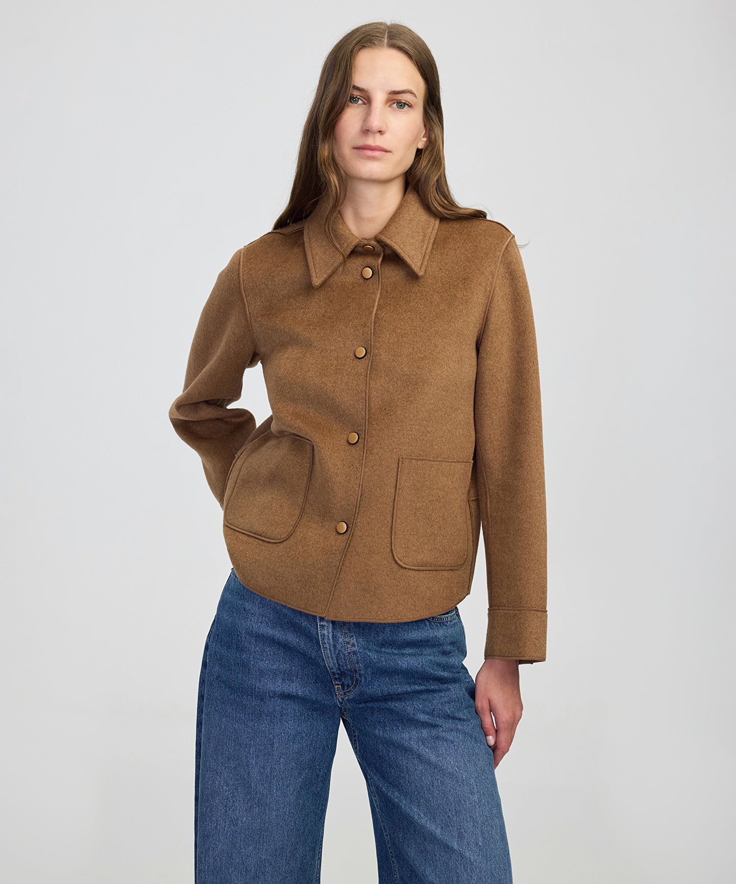 Yün Içerikli Gömlek Ceket