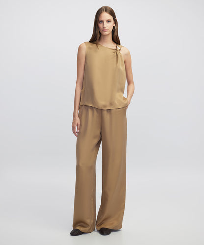 Kumaş Mix Aksesuarlı Bluz