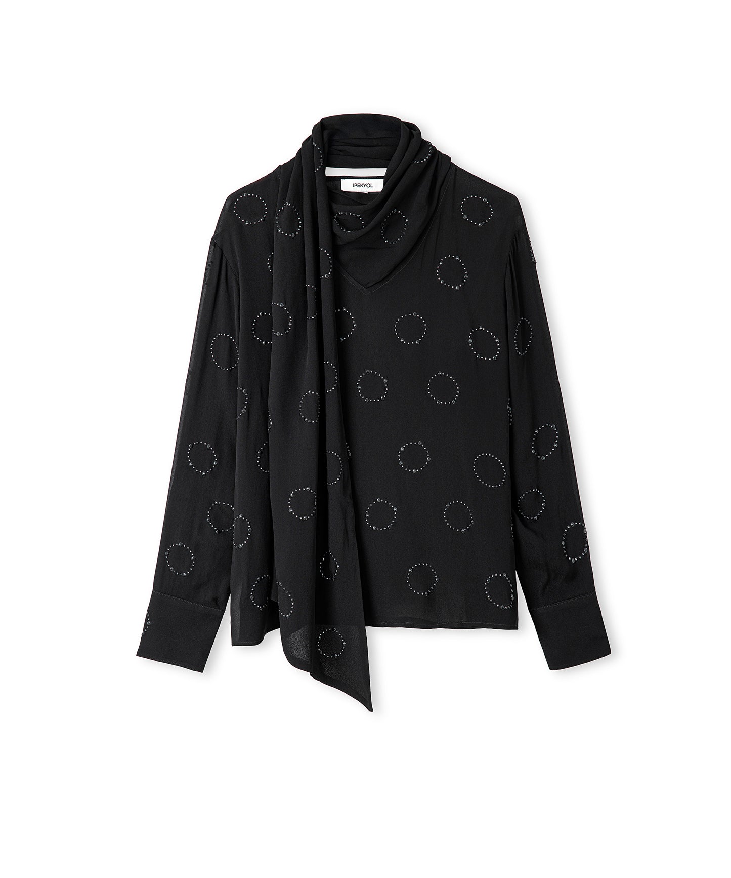 Hotfix Baskısı Şifon Bluz