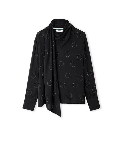 Hotfix Baskısı Şifon Bluz