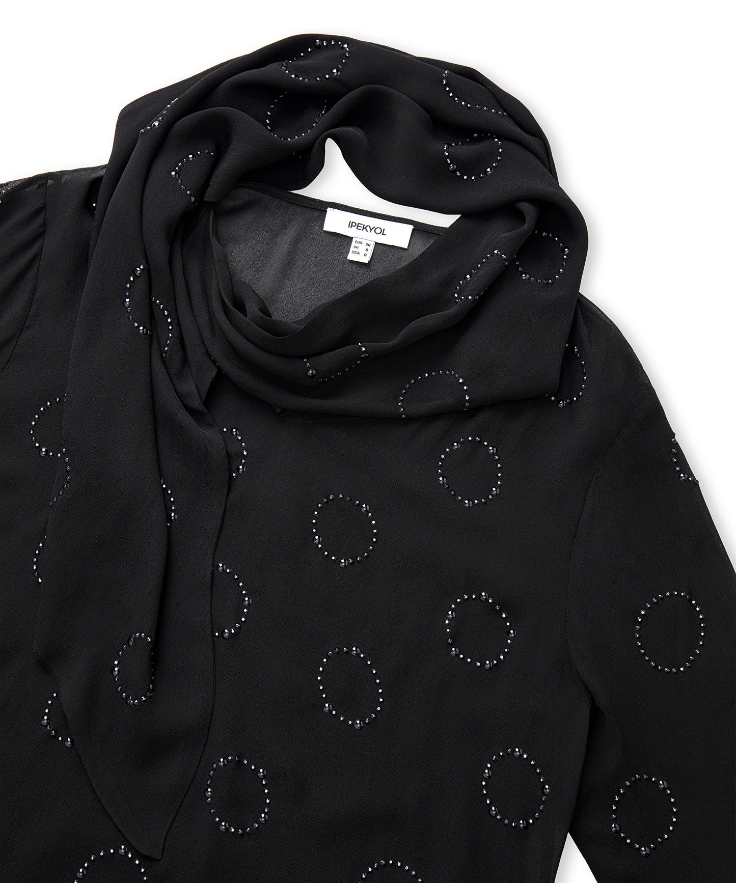 Hotfix Baskısı Şifon Bluz