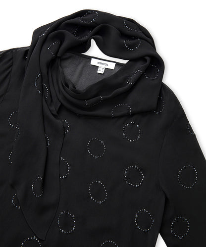 Hotfix Baskısı Şifon Bluz