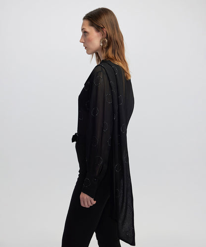 Hotfix Baskısı Şifon Bluz