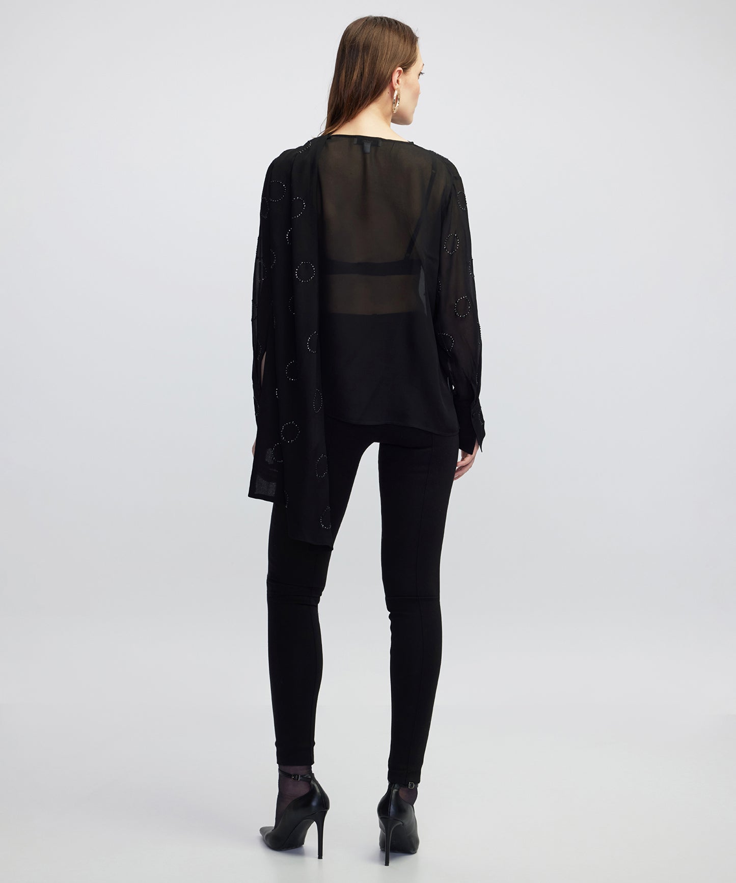 Hotfix Baskısı Şifon Bluz