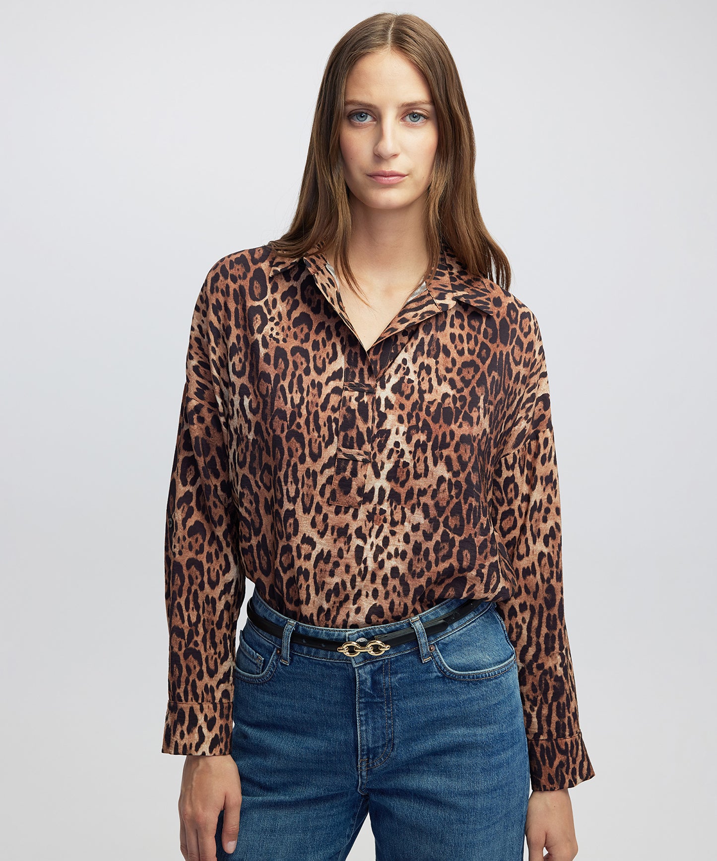 Leopar Desen Bluz