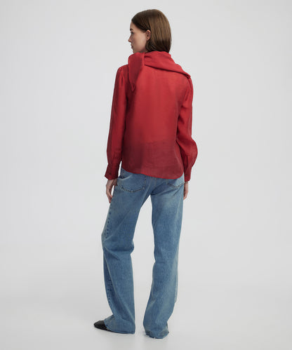 Çıkarılabilir Fularlı Bluz