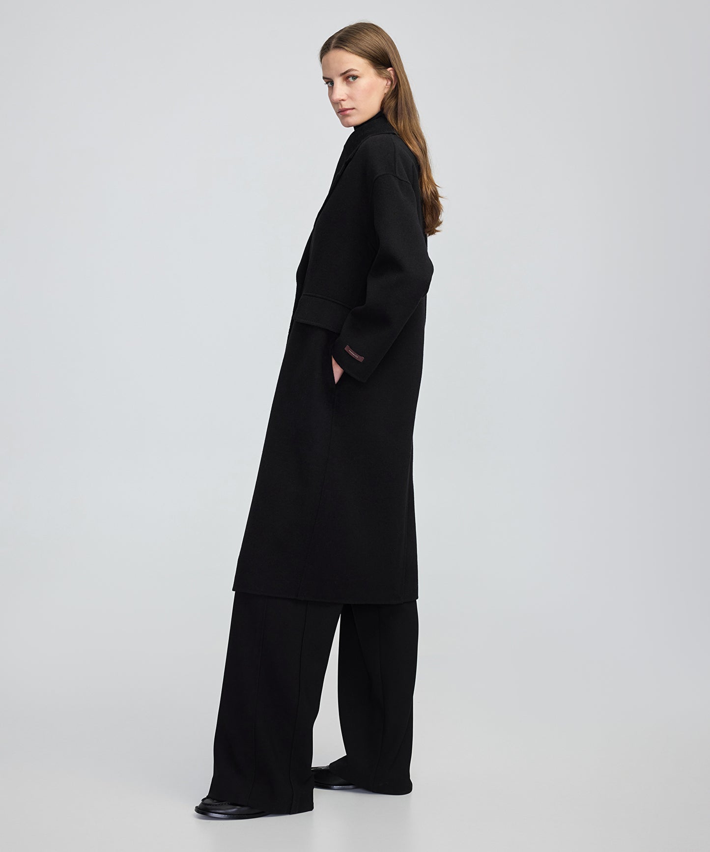 Düğmeli Kruvaze Kaban