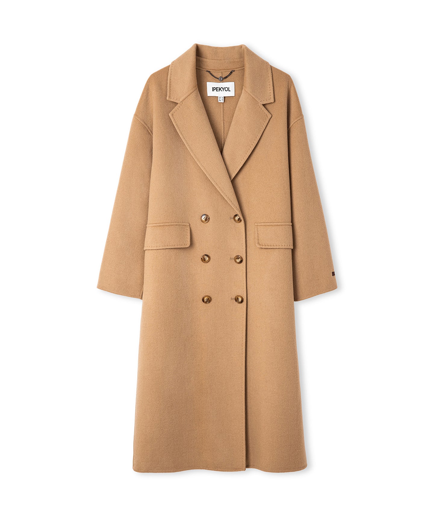 Düğmeli Kruvaze Kaban