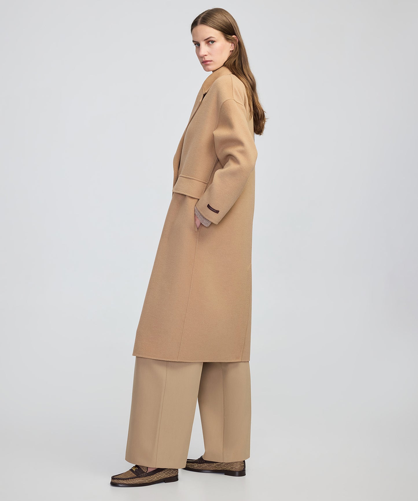 Düğmeli Kruvaze Kaban