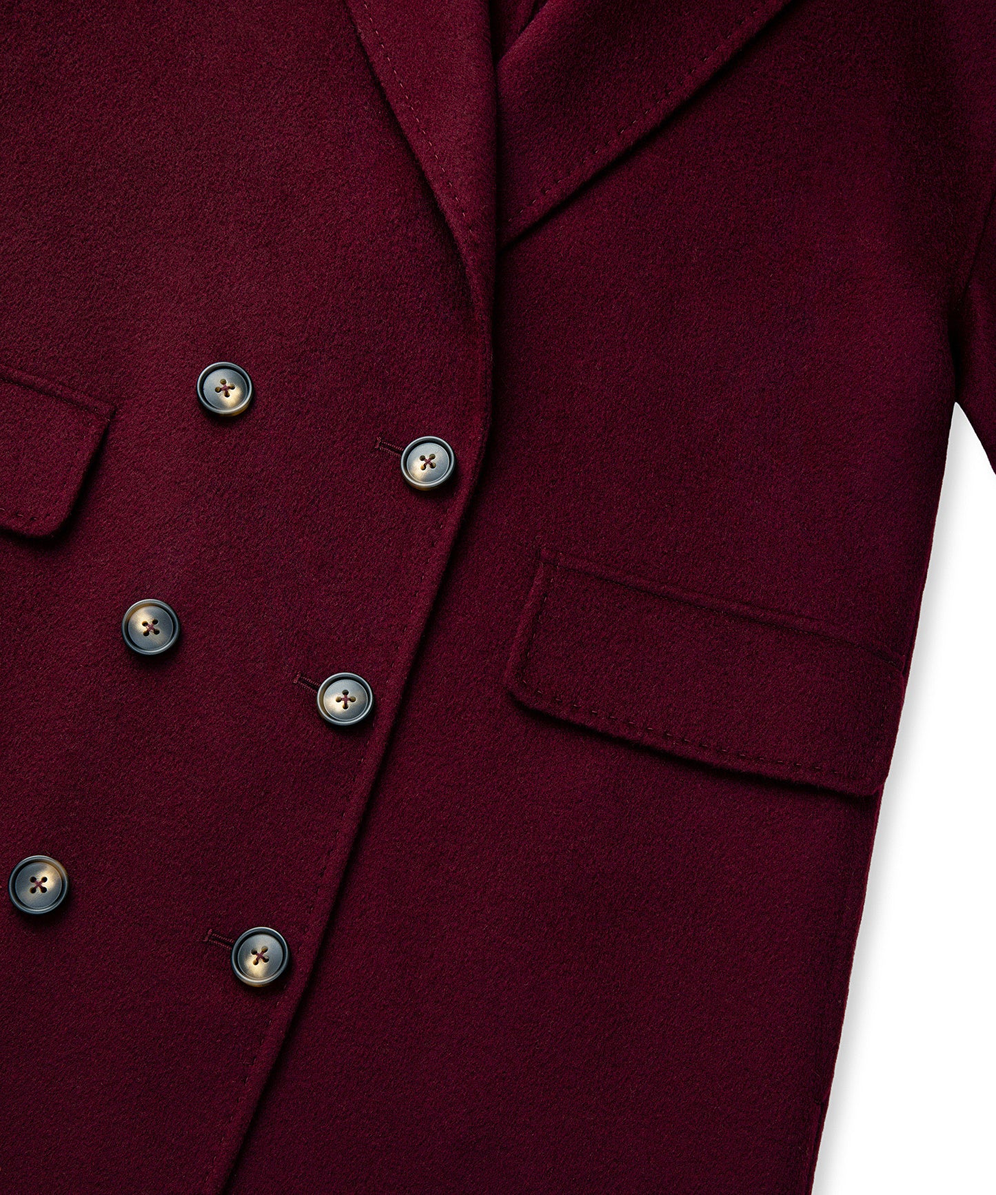 Düğmeli Kruvaze Kaban