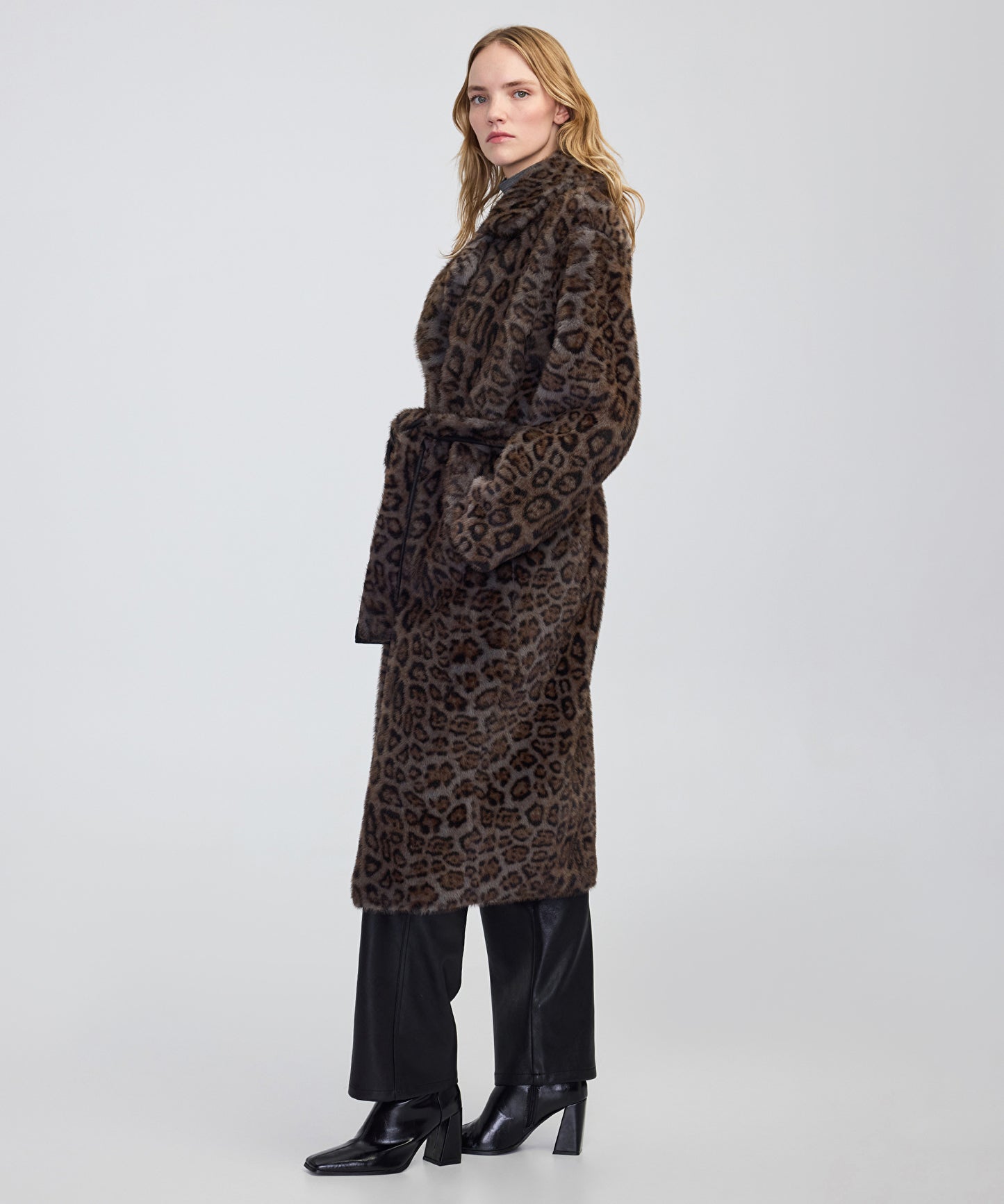 Leopar Desen Suni Kürk