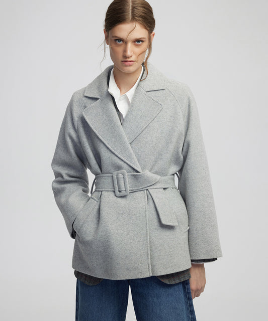 Yün Içerikli Kruvaze Kaban