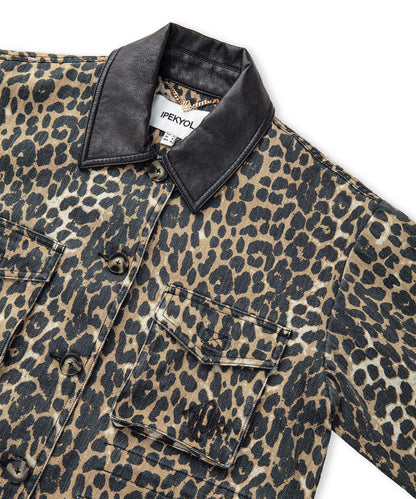 Leopar Desen Non Denim Mont