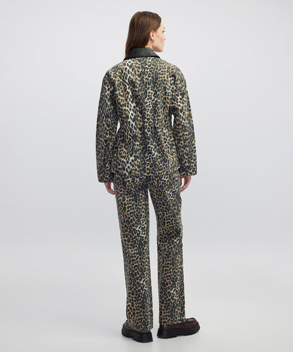 Leopar Desen Non Denim Mont