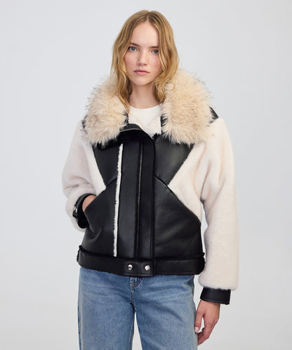 Kumaş Mix Colorblock Mont