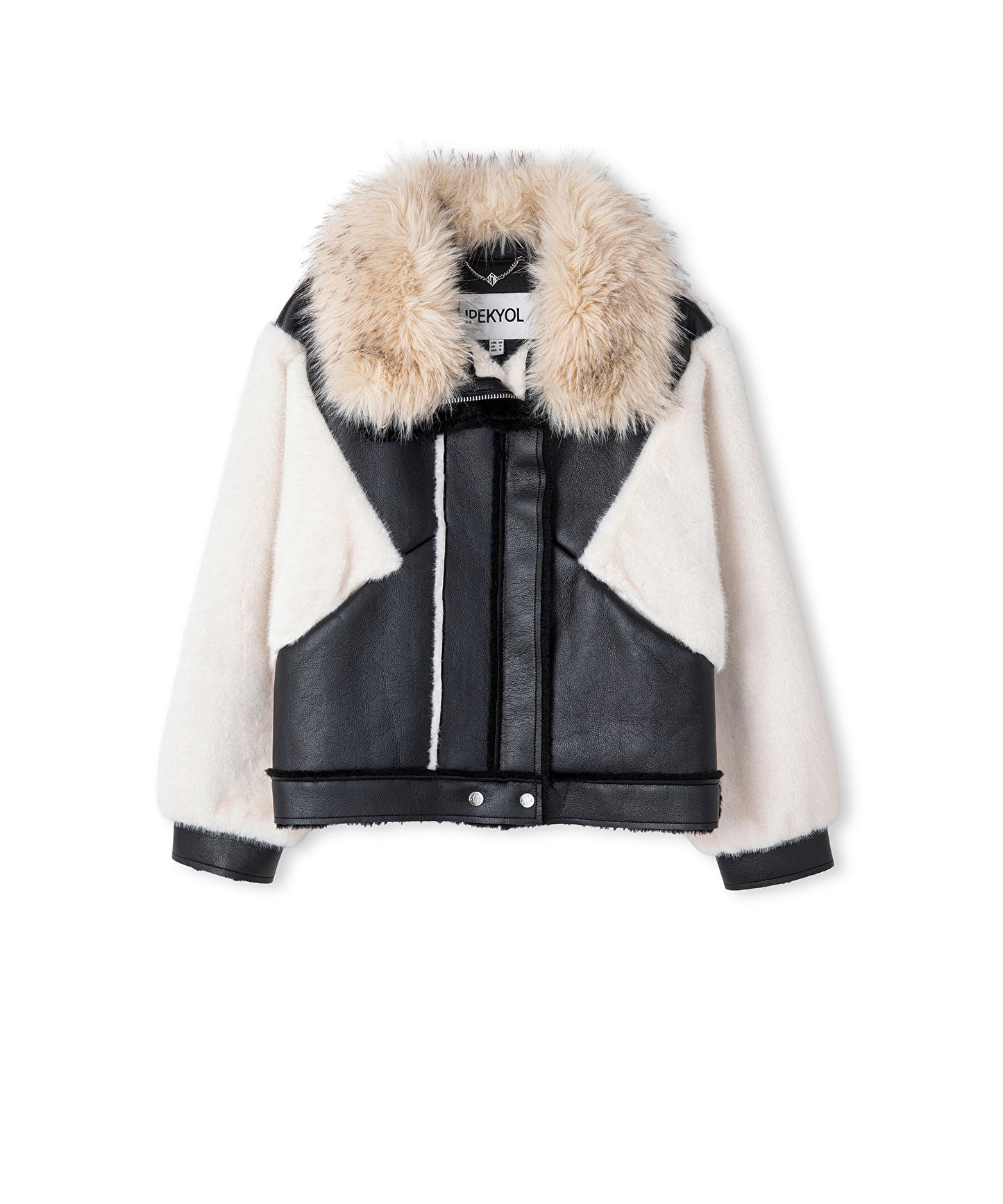 Kumaş Mix Colorblock Mont