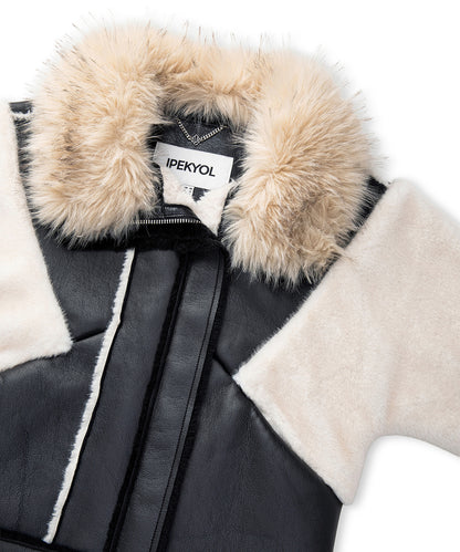 Kumaş Mix Colorblock Mont