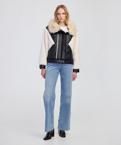 Kumaş Mix Colorblock Mont