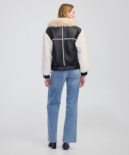 Kumaş Mix Colorblock Mont