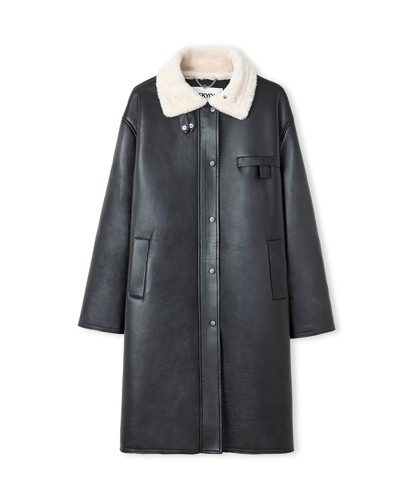 Suni Kürk Mix Deri Görünümlü Mont